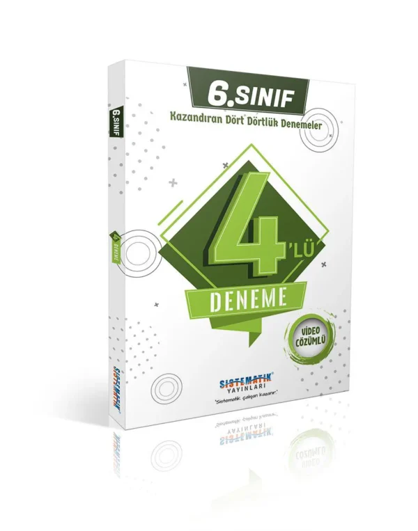 6. Sınıf Kazandıran Dörtlü Video Çözümlü Deneme Sınavı Kitabı