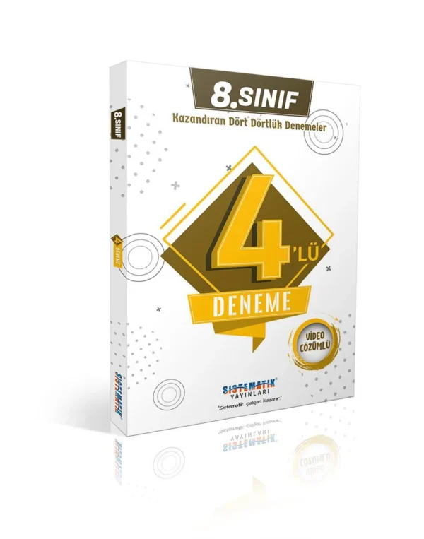 8. Sınıf Kazandıran Dörtlü Video Çözümlü Deneme Sınavı Kitabı